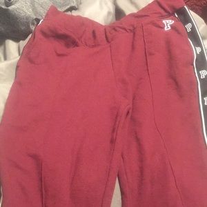 Burgundy pink joggers